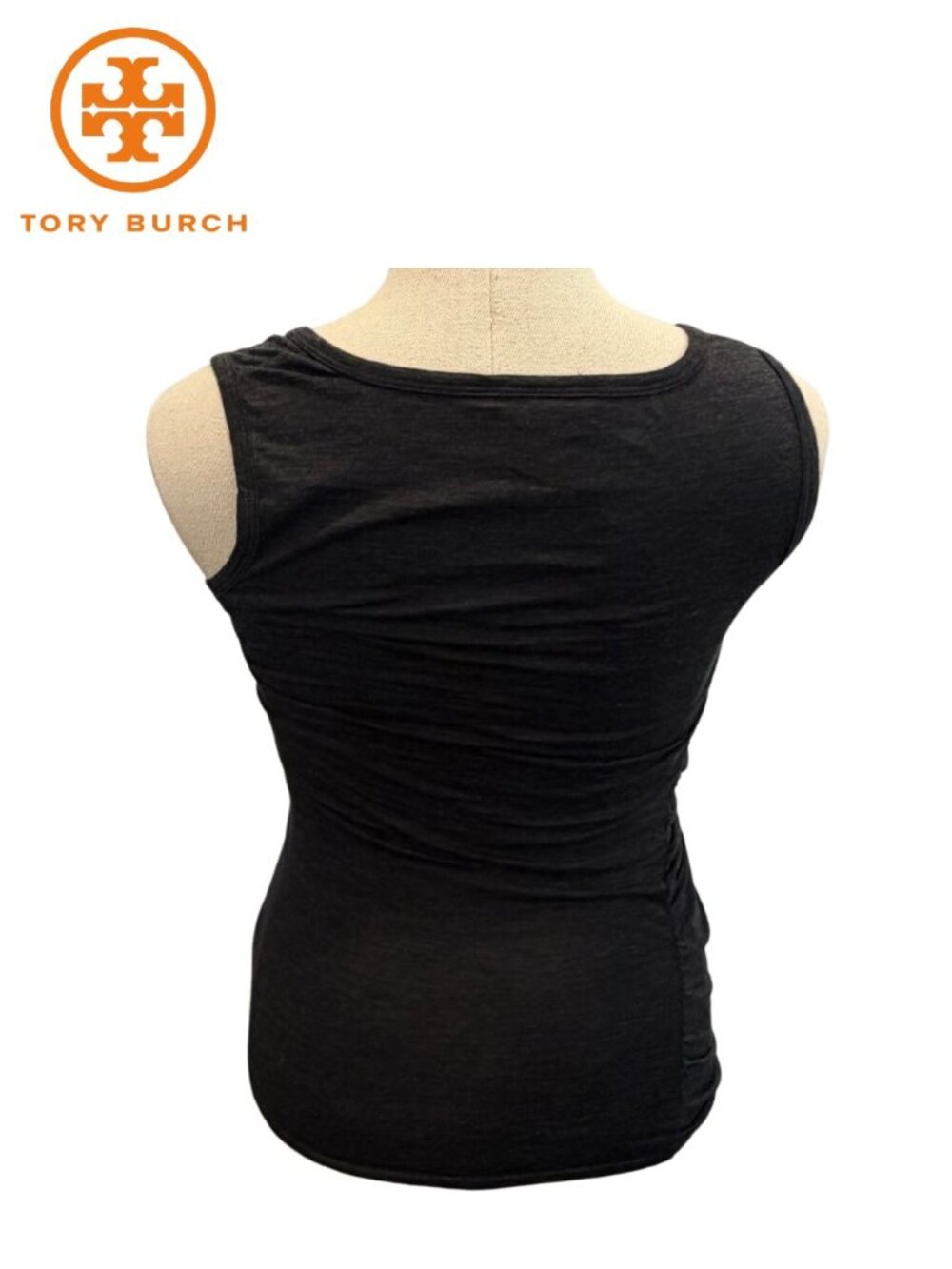 Tory Burch Black Ruffle Sleeveless Knit Top Women's XS - Picture 4 of 8